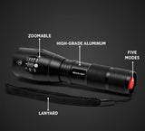 GearLight LED Tactical Flashlight S1000 [2 PACK] - High Lumen, Zoomable, 5 Modes, Water Resistant, Handheld Light - Best Camping, Outdoor, Emergency