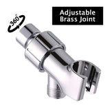 Ezelia High Pressure Shower Head, 5-Settings Hand Held Shower Head with 60 Inches Stainless Steel Hose, Adjustable Angle Bracket, Check Valve, Chrome