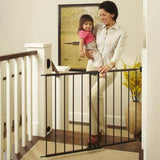 North States 47.85" Easy Swing & Lock Baby Gate: Ideal for Standard or Wider stairways, Swings to self-Lock. Hardware Mount (mounts Included)