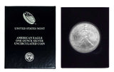 2004 - American Silver Eagle in Plastic Air Tite and Blue Gift Box with our Certificate of Authenticity Dollar Uncirculated Us Mint