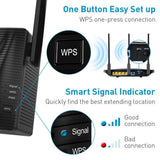 WiFi Extender- WiFi Range Extender Up to 1200Mbps, WiFi Signal Booster, 2.4 & 5GHz Dual Band WiFi Repeater