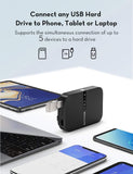 RAVPower FileHub, Travel Router AC750, Wireless SD Card Reader, Connect Portable SSD Hard Drive