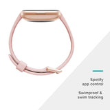 Fitbit Versa 2 Health & Fitness Smartwatch with Heart Rate, Music, Alexa Built-in, Sleep & Swim Tracking, Petal/Copper Rose (S & L Bands Included)