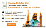 Orange Holiday Europe - 3GB Internet Data in 4G/LTE (currently 8GB promotion