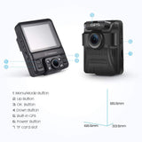 Uber Dual Lens Dash Cam Built-in GPS in Car Dashboard Camera Crosstour 1080P Front and 720P Inside with Parking Monitoring, Infrared Night Vision