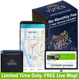 GPS Tracker Vyncs No Monthly Fee OBD, Real Time 3G Car GPS Tracking Trips Free 1 Year Data Plan Teen Unsafe Driving Alert Engine   (Black, 2.56)