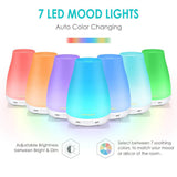 URPOWER 2nd Version Essential Oil Diffuser Aroma Essential Oil Cool Mist Humidifier with Adjustable Mist Mode,Waterless Auto Shut-off  (White)