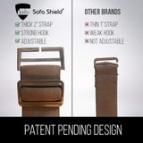 Sofa Shield Original Patent Pending Reversible Chair Slipcover, Chair, Black Gray