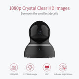 YI Dome Security Camera 1080p HD Pan/Tilt/Zoom Wireless 2.4G IP Surveillance System with 24/7 Emergency Response, Auto-Cruise, Motion Track - Black