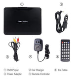 DBPOWER Portable DVD Player with 9.5" Swivel Screen, 5-Hour Built-in Rechargeable Battery