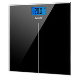 Letsfit Digital Body Weight Scale, Bathroom Scale with Large Backlit Display, Step-On Technology, 400 Pounds 180kg Max, 6mm Tempered Glass