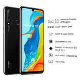 Huawei P30 Lite (128GB, 4GB RAM) 6.15" Display, AI Triple Camera, 32MP Selfie, Dual SIM Global 4G LTE GSM Factory Unlocked MAR-LX3A  (Midnight Black)