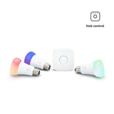 Philips Hue White and Color Ambiance LED Smart Light Bulb Starter Kit, 3 A19 Smart Bulbs & 1 Hue Hub
