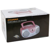 Sylvania SRCD243 Portable CD Player with AM/FM Radio, Boombox (Pink)