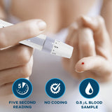 Care Touch Diabetes Testing Kit – Care Touch Blood Glucose Meter, 100 Blood Test Strips, 1 Lancing Device, 30 gauge Lancets-100 count