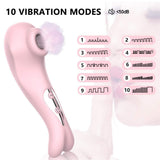 Clitoral Nipple Sucking Vibrator, 10 Suction Patterns Tongue Rechargeable Stimulator Vibrators Waterproof Adult Sex Toys for Women,Couples