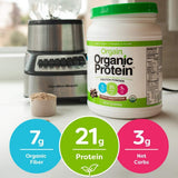 Orgain Organic Plant Based Protein Powder, Creamy Chocolate Fudge - Vegan, Low Net Carbs, Non Dairy, Gluten Free, Lactose Free, No Sugar Added