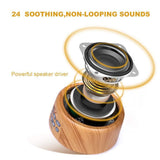 Douni Sleep Sound Machine - White Noise Machine with 24 Non-Looping Soothing Sounds for Sleeping & Relaxation, Timer & Memory Function Wood Grain