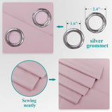 Blackout Curtain Panels for Girls Room (Baby Pink=Lavender Pink, 1 Pair,29 x 45 Inch)