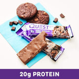 Quest Nutrition Double Chocolate Chunk Protein Bar, High Protein, Low Carb, Gluten Free, Keto Friendly, 12 Count
