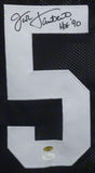 Jack Lambert Autographed Pittsburgh Steelers Black XL Jersey HOF JSA