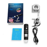 Wireless Digital Microscope, Skybasic 50X to 1000X WiFi Handheld Zoom Magnification Endoscope Camera Magnifier 1080P FHD 2.0 MP 8 LED