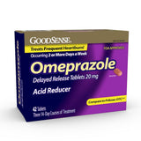 GoodSense Omeprazole Delayed Release Tablets 20 mg, Acid Reducer, Treats Heartburn, 42 Count