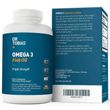 Dr Tobias Omega 3 Fish Oil Triple Strength, 2,000mg, Burpless, Non-GMO, NSF-Certified, 180 Counts