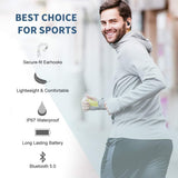 HolyHigh Sports Wireless Earbuds Bluetooth 5.0 IPX7 Waterproof Sweatproof in Ear Mini Stereo Sound Wireless Earphones Headphones with Charging Case
