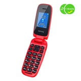 Ushining Unlocked Flip Cell Phone for Seniors,Easy-to-Use,Long Standby time,T-Mobile Card Suitable (Red)