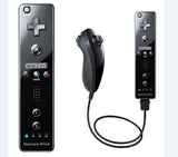 Wii Motion Controller, Built in Motion Plus Remote and Nunchuck with Protective Case for Nintendo Wii Wii U(Black)