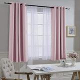 Blackout Curtains for Girls Room (Lavender Pink=Baby Pink, 1 Pair, 52 by 45-Inch)