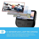 Both 1080P FHD Front and Rear Dual Lens Dash Cam in Car Camera Recorder Crosstour External GPS HDR Both 170°Wide Angle Motion Detection (CR900)