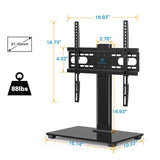 PERLESMITH Universal TV Stand - Table Top TV Stand for 37-55 inch LCD LED TVs