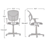 AmazonBasics Mid-Back Desk Office Chair with Armrests - Mesh Back, Swivels - Black