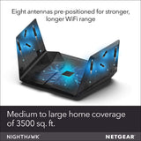 NETGEAR Nighthawk AX12 12-Stream WiFi 6 Router (Rax200) - AX11000 Tri-Band Wireless Speed (Up to 10.8 Gbps)