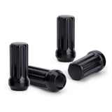 dynofit 14mmx1.5 Wheel Lug Nuts, 32x Black M14x1.5 Lug Nut,Conical/Cone Bulge Seat, 1 Socket Key Fits Chevy GMC Dodge Ford 8 Lug Aftermarket Wheels