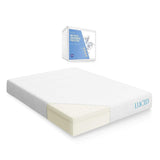 LUCID 10 Inch Latex Foam Mattress - Ventilated Design - CertiPUR-US Certified Foam
