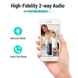 WiFi Camera-1080P Security Camera System Wireless Camera Indoor 2.4Ghz Home Camera with 2 Way Audio Night Vision, Auto-Cruise, Motion Tracker