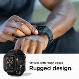 Spigen Rugged Armor Pro Designed for Apple Watch Case for 44mm Series 5 / Series 4 - Black