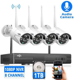 Wireless Security Camera System with 1TB Hard drive with Audio