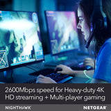 NETGEAR Nighthawk X4S Smart WiFi Router (R7800) - AC2600 Wireless Speed (up to 2600 Mbps)