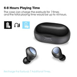 Bluetooth 5.0 Deep Bass True Wireless Earbuds Built-in Microphone, Tranya T3 Sports Wireless Headphones, 6-8 Hours Continuous Playtime, 60 Hours