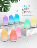 VicTsing 150ml Essential Oil Diffuser, 3rd Version Aromatherapy Diffusers Ultrasonic Cool Mist Humidifier with Sleep Mode, Waterless Auto-Off -White