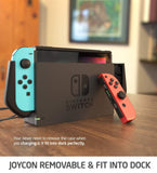 Dockable Case for Nintendo Switch - Mumba [Blade Series] TPU Grip Protective Cover Case Compatible with Nintendo Switch Console (Black)