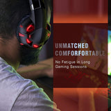 RUNMUS Gaming Headset Xbox One Headset with 7.1 Surround Sound Stereo, PS4 Headset with Noise Canceling Mic & LED Light, (Adapter Not Included)