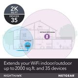 NETGEAR WiFi Mesh Range Extender EX7300 - Coverage up to 2000 sq.ft. and 35 devices