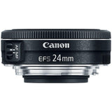 Canon EF-S 24mm f/2.8 STM: (9522B002) Lens + AOM Pro Starter Kit Bundle - International Version (1 Year AOM Warranty)