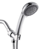 Ezelia High Pressure Shower Head, 5-Settings Hand Held Shower Head with 60 Inches Stainless Steel Hose, Adjustable Angle Bracket, Check Valve, Chrome
