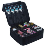 Relavel Travel Makeup Train Case Makeup Cosmetic Case Organizer Portable Artist Storage Bag with Adjustable Dividers